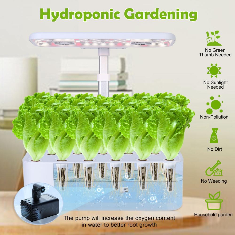 Dryades Z208 17 Pods Herb Garden Planter Kitchen Hydroponic Systerm