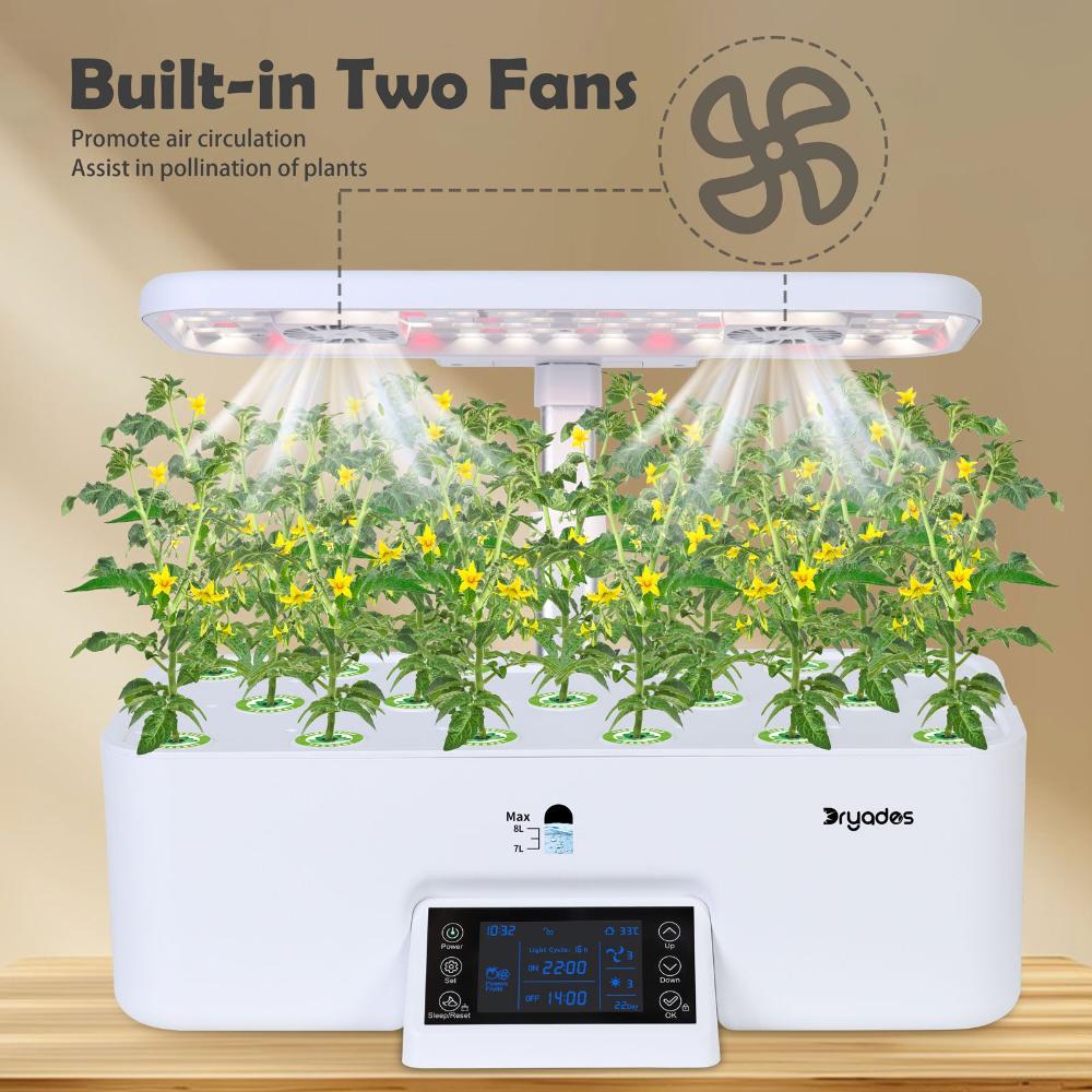 Dryades Z208 17 Pods Herb Garden Planter Kitchen Hydroponic Systerm