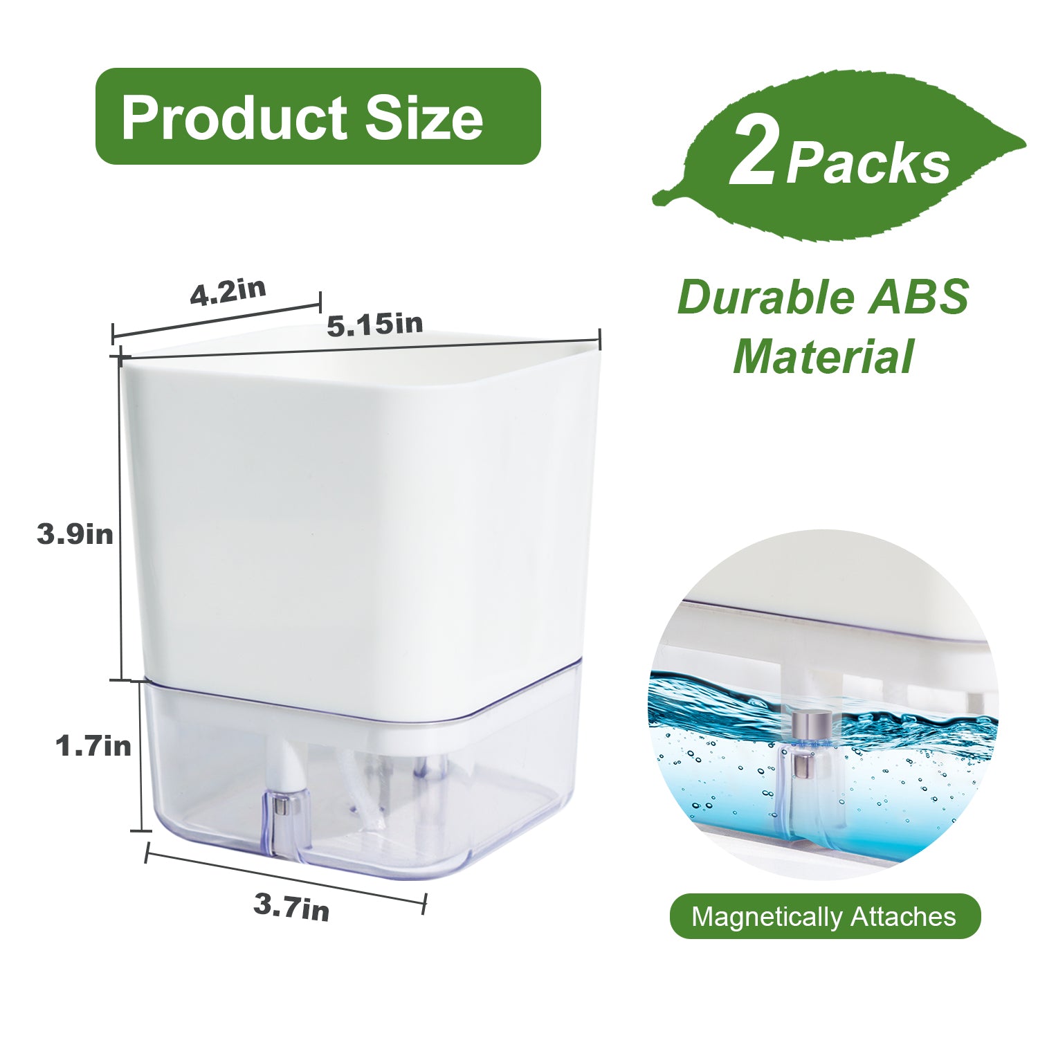 OLiz Plant Pots Indoor 2 Packs Self Watering Pots for Indoor Plants, African Violet Pots Planter with Visible Reservoir Self Watering Planter for Herb, House Plant Planting--G205 4.25 inches/ G207 5.5 inches