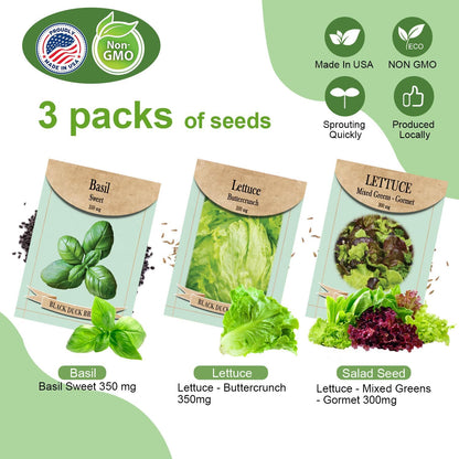Dryades 12-Pod Gourmet Basil Herb Seed Pod Kit Compatible with All Hydroponics Growing System, Universal Seed Starter Pods for Indoor Gardening with Seeds