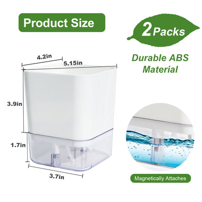 OLiz Plant Pots Indoor 2 Packs Self Watering Pots for Indoor Plants, African Violet Pots Planter with Visible Reservoir Self Watering Planter for Herb, House Plant Planting--G205 4.25 inches/ G207  5.5 inches