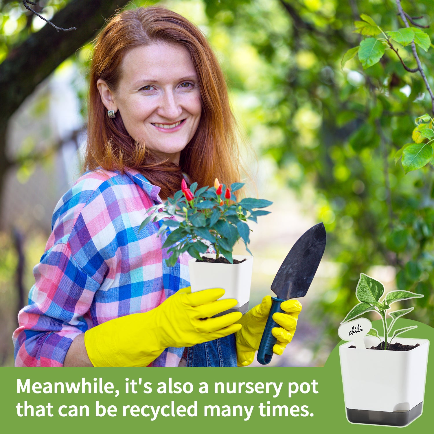 OLiz 3 inch Small Nursery Pots, Seedling Pots, 20 Pack Plastic Plant Pots for Indoor Outdoor Plants, Decorative White Succulent Flower Pots with Drainage Holes and Saucers--Mini Pots 20 Pack T103