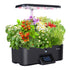 Dryades Indoor Hydroponics Growing System Kit with Digital Control Panel, 17 Pods Herb Garden Planter Kitchen Hydroponic Gardening Provides Weekly Harvest - Z208 Black