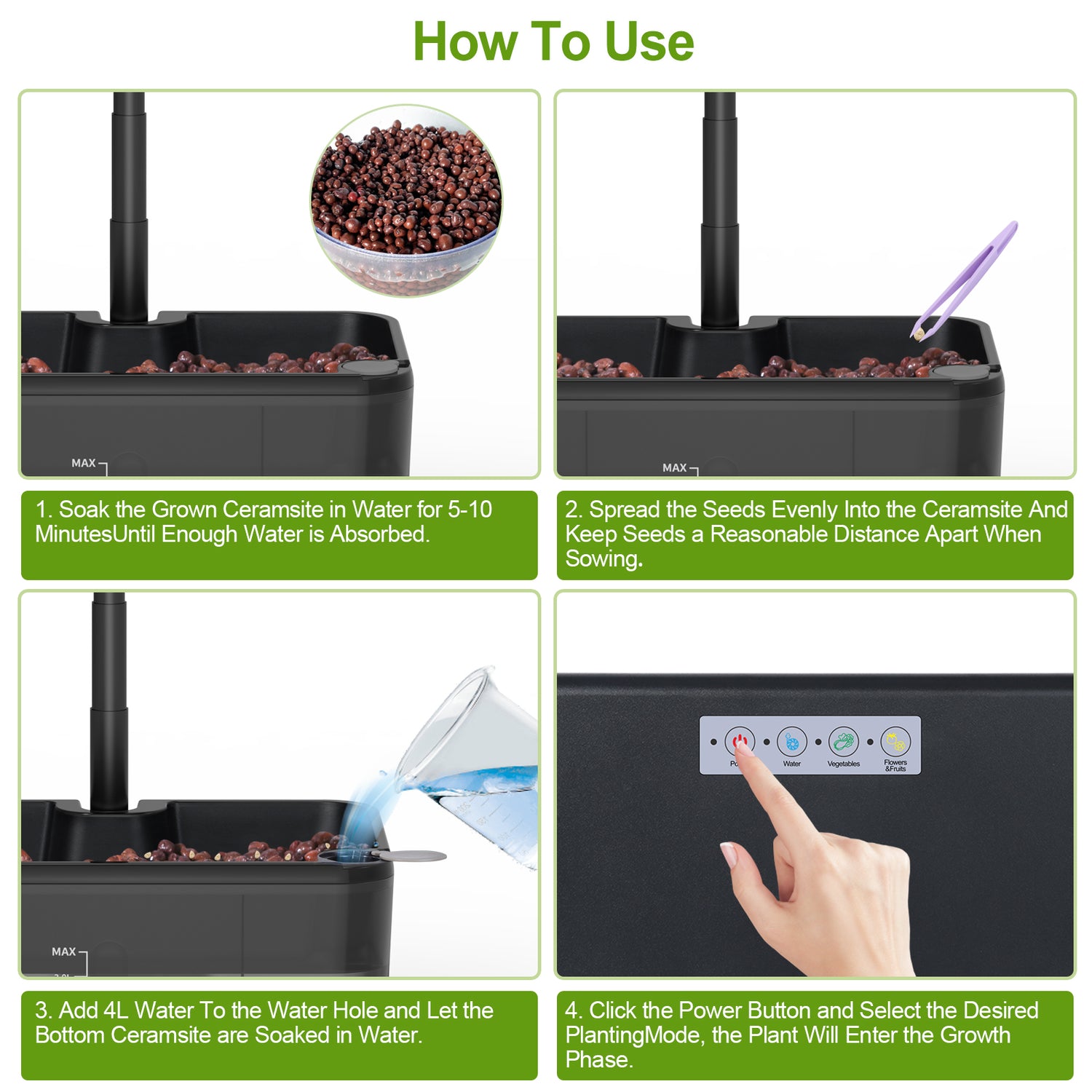 DRYADES  Growing Systerm with 8 Pods Countertop with LED Light-Z223