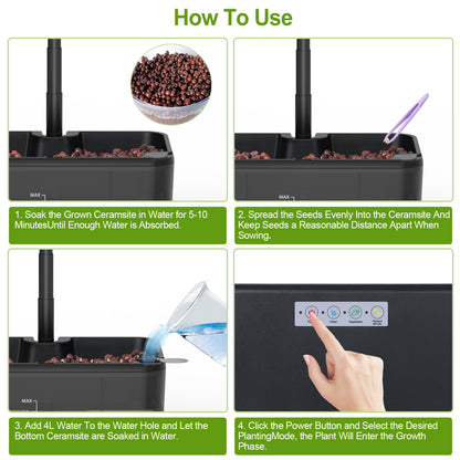 DRYADES  Growing Systerm with 8 Pods Countertop with LED Light-Z223