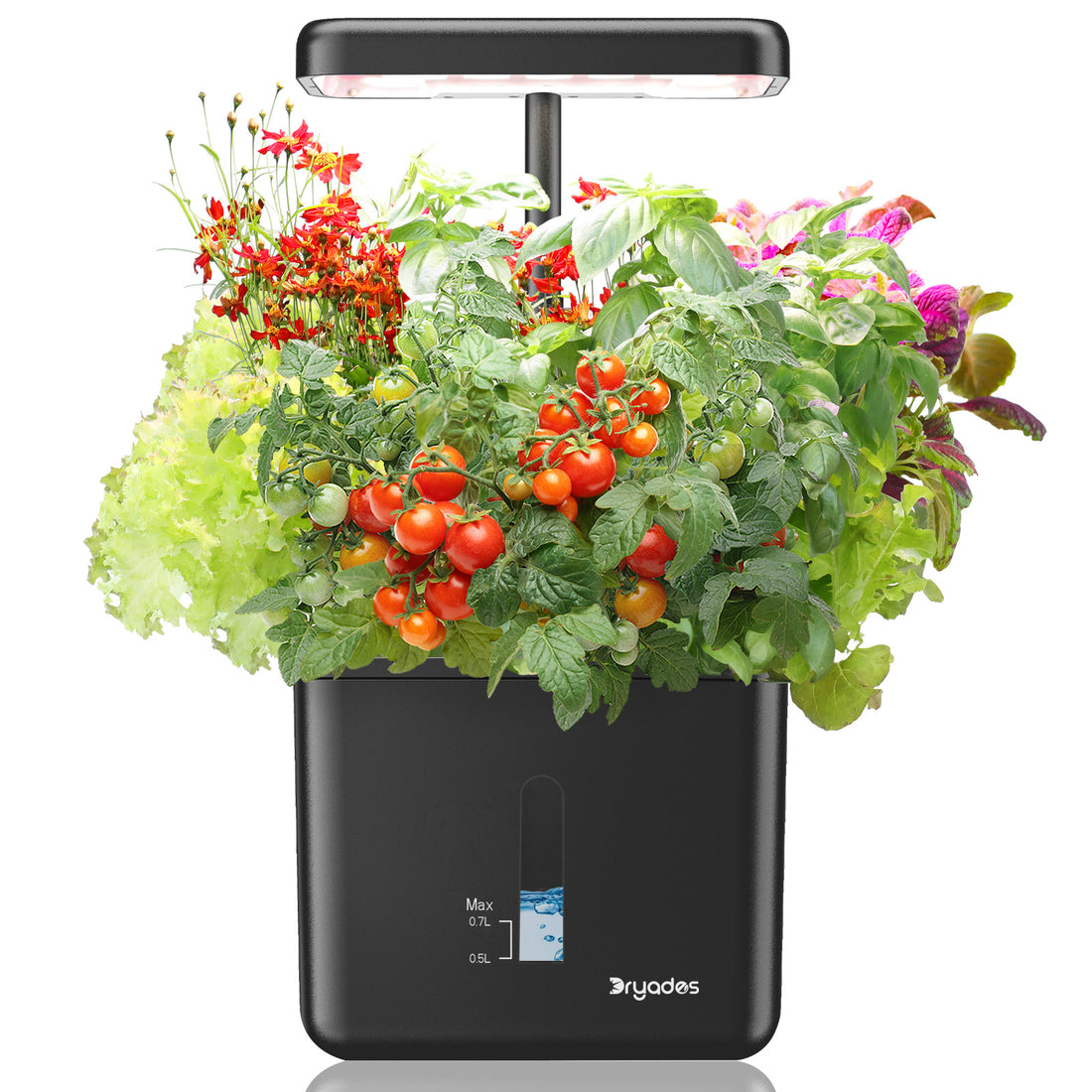 DRYADES Indoor Garden Growing Systems Self-Watering Plant Pot Smart Gardening System with 17 Watts LED Grow Light Auto Timer Gardening Plant Gifts for Mom Women Plant Pot for vegetables herbs(No Seeds&amp;Soil) - Z230