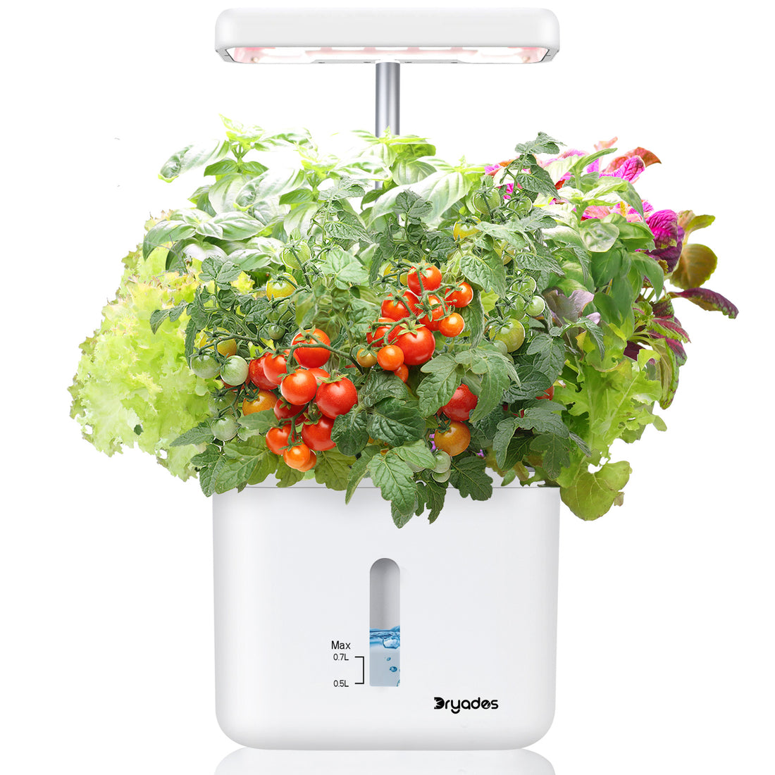 DRYADES Indoor Garden Growing Systems Self-Watering Plant Pot Smart Gardening System with 17 Watts LED Grow Light Auto Timer Gardening Plant Gifts for Mom Women Plant Pot for vegetables herbs(No Seeds&amp;Soil) - Z230