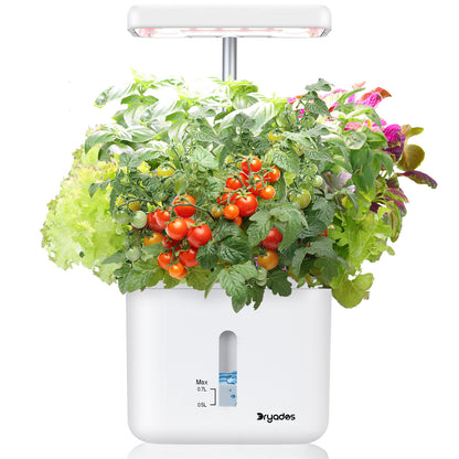 DRYADES Indoor Garden Growing Systems Self-Watering Plant Pot Smart Gardening System with 17 Watts LED Grow Light Auto Timer Gardening Plant Gifts for Mom Women Plant Pot for vegetables herbs(No Seeds&amp;Soil) - Z230
