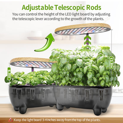 DRYADES Indoor Herb Garden Kit, Hydroponic Growing System with LED Grow Light Quiet Water Pump for Home Kitchen Office Healthy Fresh Herbs Vegetables, Gift Ideas for Women Men -Z237